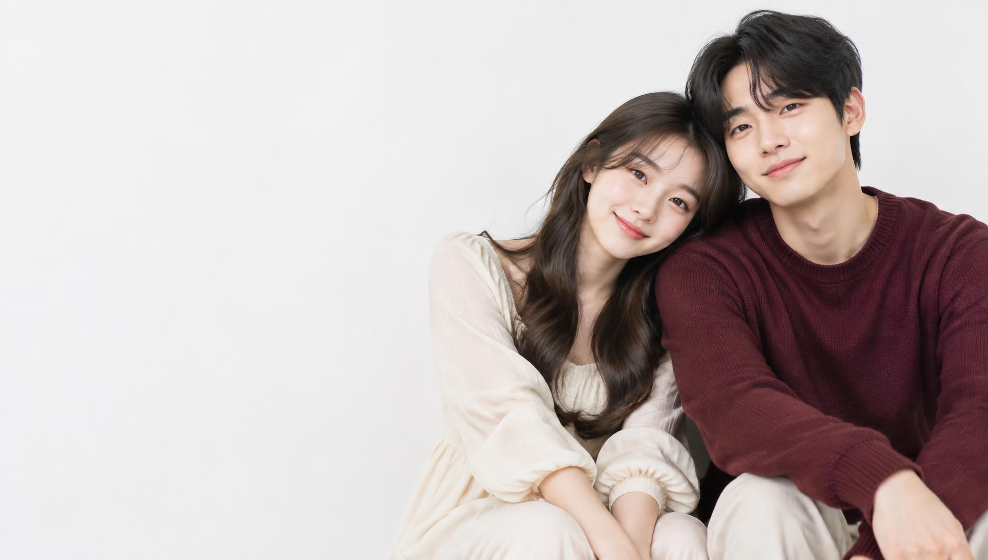 คู่รักเกาหลียิ้มด้วยกัน